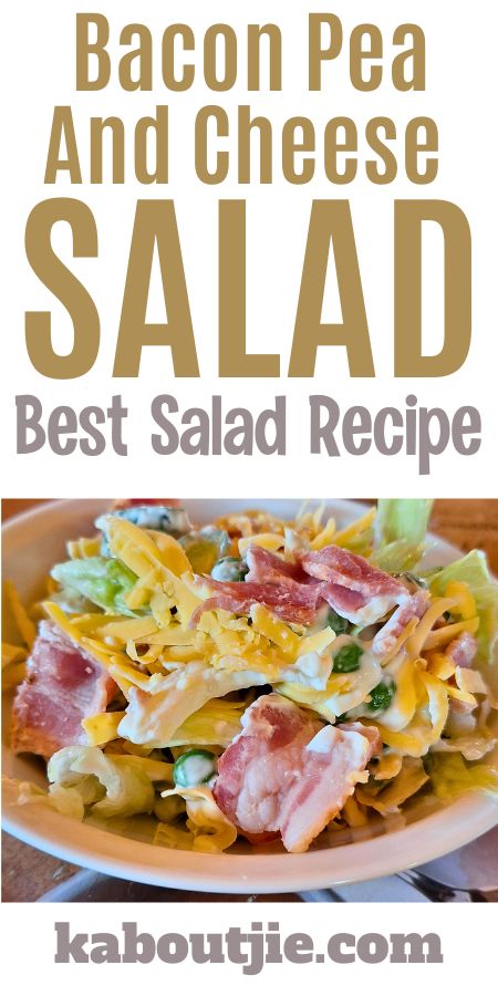 Bacon pea and cheese salad recipe