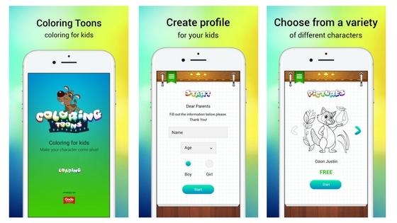 Coloring In apps for kids iphone