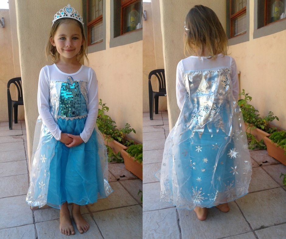 Elsa from Frozen dress front and back