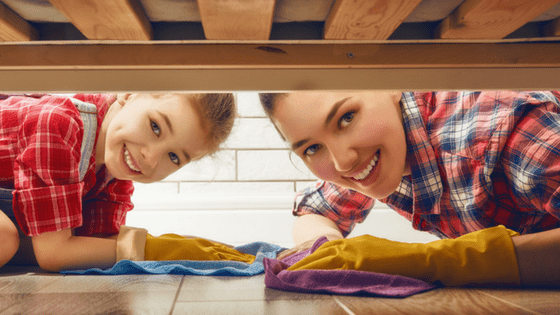 Guide and teach your child how to clean