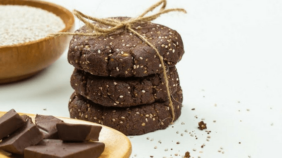 Chocolate chia seeds cookies