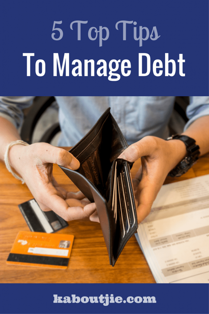 5 Top tips to manage debt