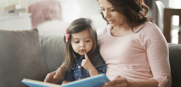 Mother and Daughter reading