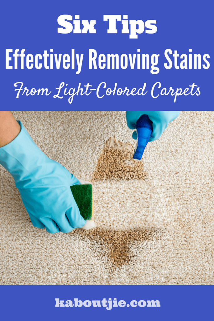 Six Tips For Effectively Removing Stains From Light Colored Carpets