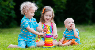 3 Children Playing Outside