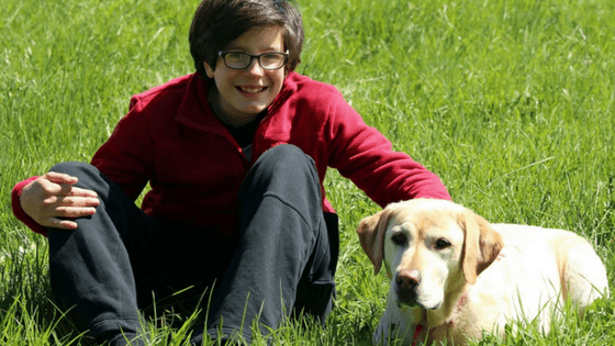 Boy with dog