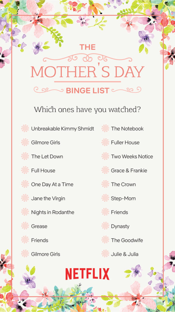 Mother's Day Netflix Binge List