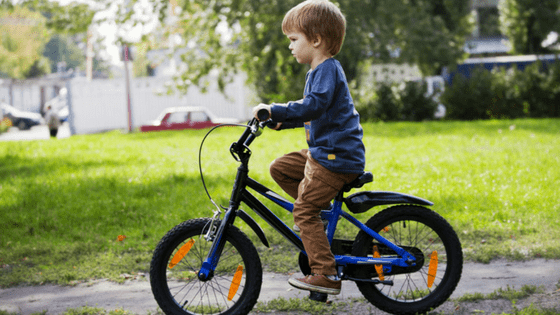 4 Year old boy riding bike