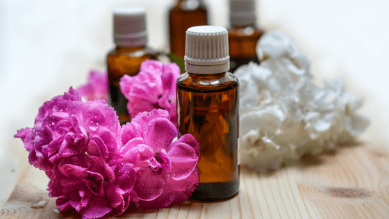 Essential Oils white and pink flowers
