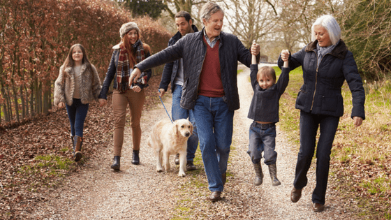 Family Outdoors in Winter