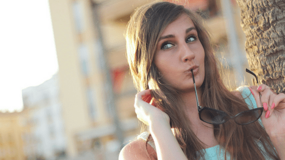 Young woman with sunglasses