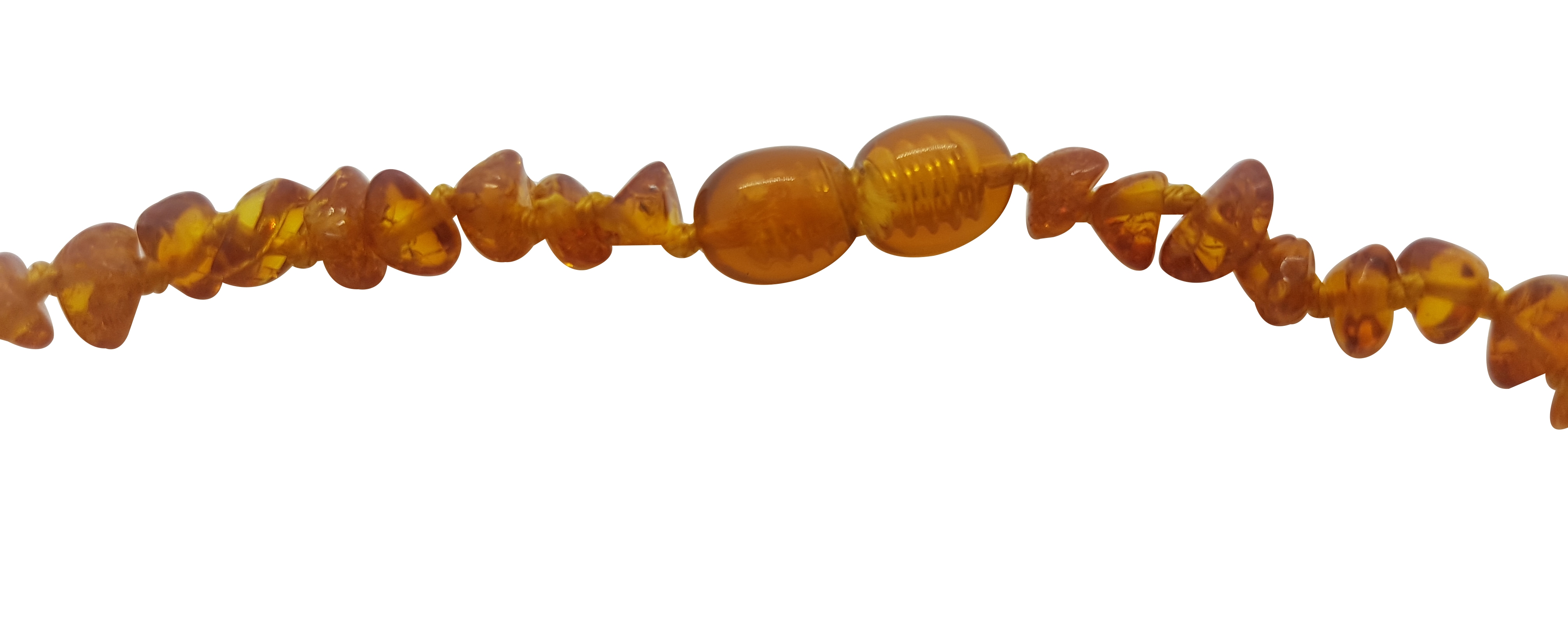 Amber Teething Necklace Cognac Clasp