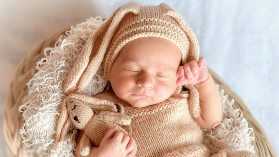 Cute Baby Sleeping Bunny ears hat