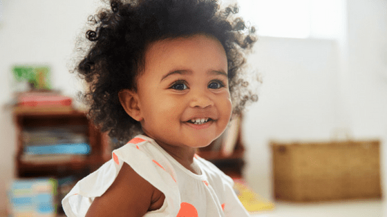 Pretty Toddler Girl Smiling