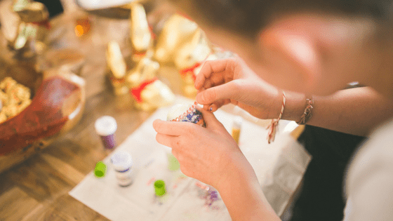 Woman doing crafts