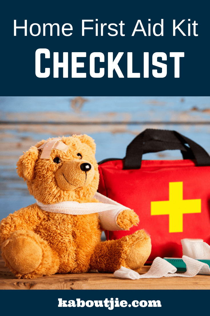 Home First Aid Kit Checklist