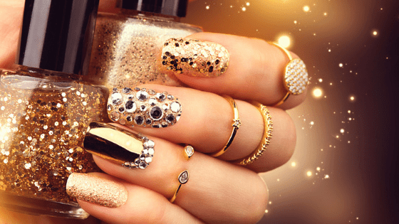Beautiful Gold Nails