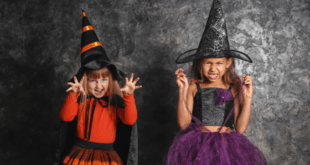 Little Girls Dressed As Witches