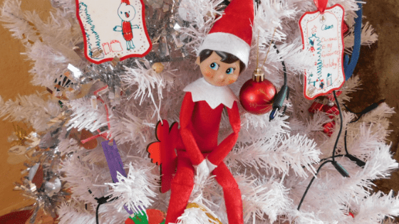 Elf On The Shelf On Christmas Tree