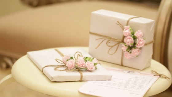 Gifts with flower decor