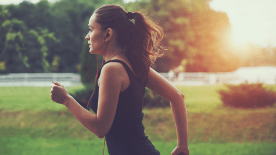 Woman Jogging Outdoors