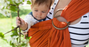 Babywearing orange wrap