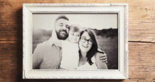 Family photo in frame