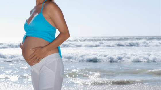 Pregnant Woman on Beach