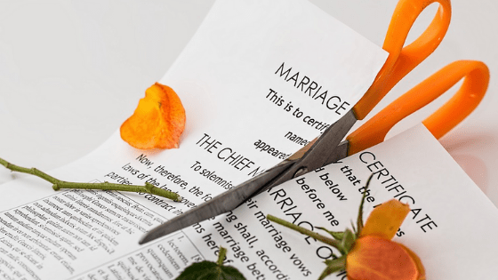 Cutting Marriage Certificate