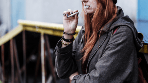 Teenager smoking