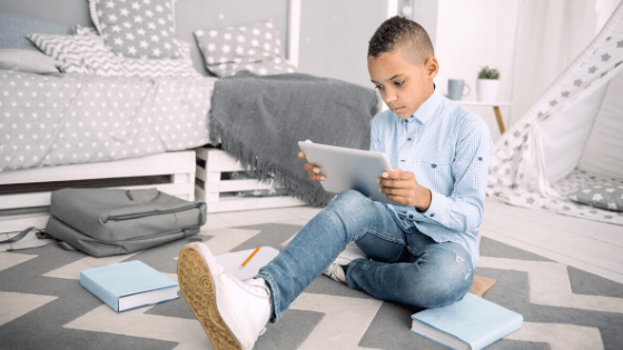 Boy Learning Online