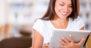 Woman online learning