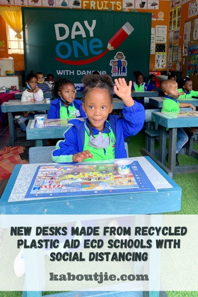 New Desks Made from Recycled Plastic Aid ECD Schools with Social Distancing