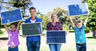 Family With Solar Panels