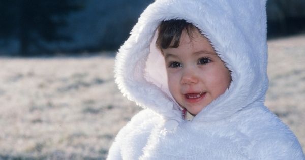 Baby dressed for winter