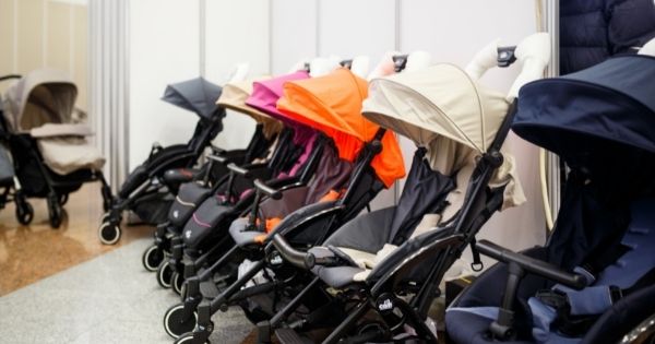Line of strollers