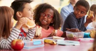 Eating lunch at school