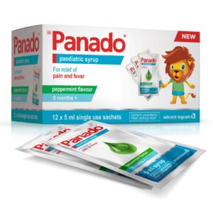 Panado Paediatric 5ml Syrup Sachets and Pack