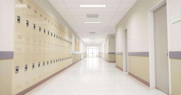 Clean school corridor