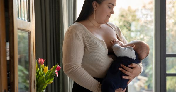 Feeding baby breast