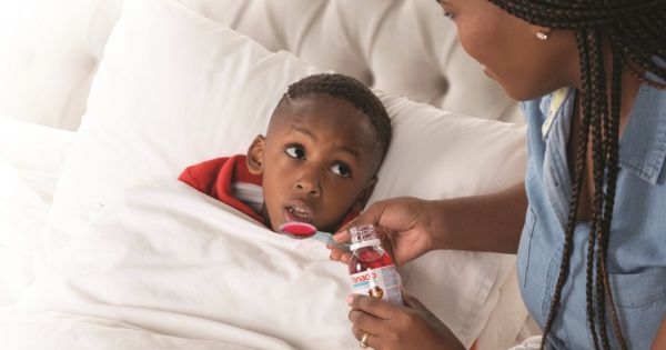 Child getting medicine