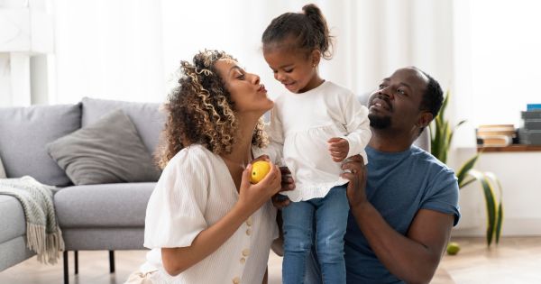 Parents with their little girl