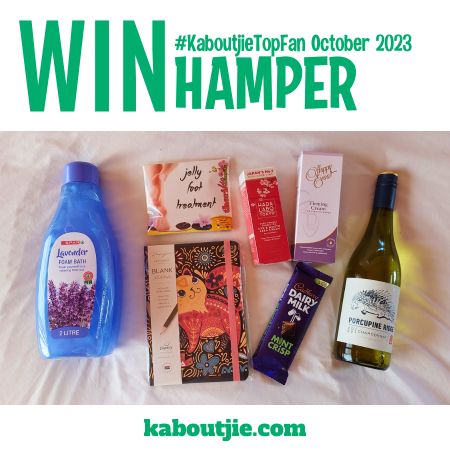 Win the October 2023 Kaboutjie top fan hamper