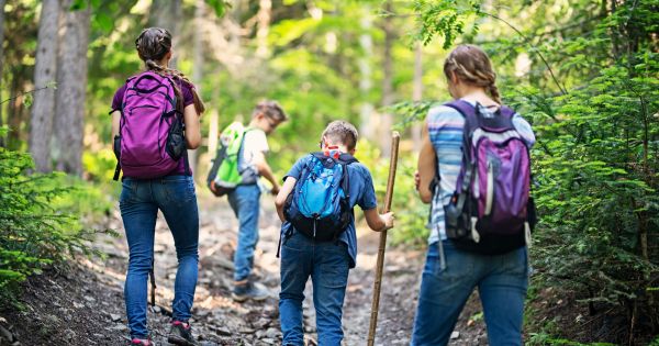 Family hiking