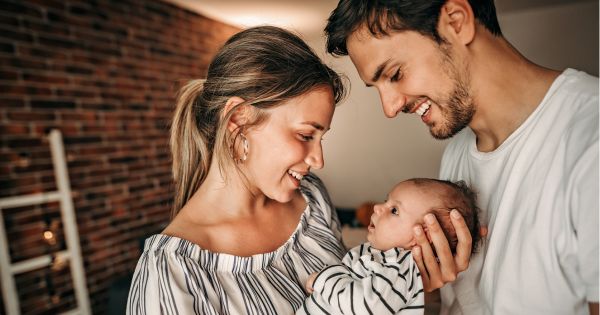 New parents with baby
