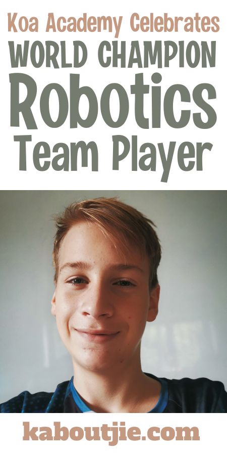 Koa Academy Celebrates World Champion Robotics Team Player