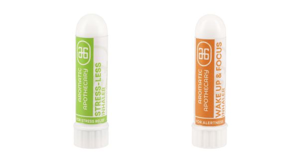 Aromatic Apothecary Stress-less nasal inhaler and the Wake Up & Focus nasal inhaler