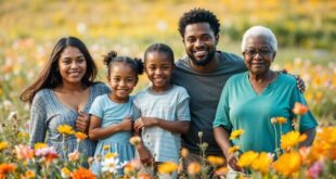 Happy healthy family