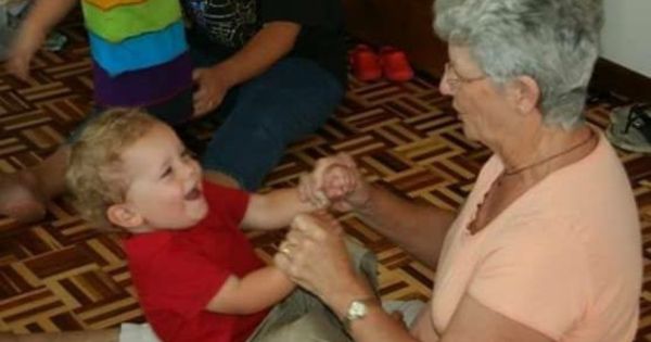 Nathan Savides & his granny in 2009