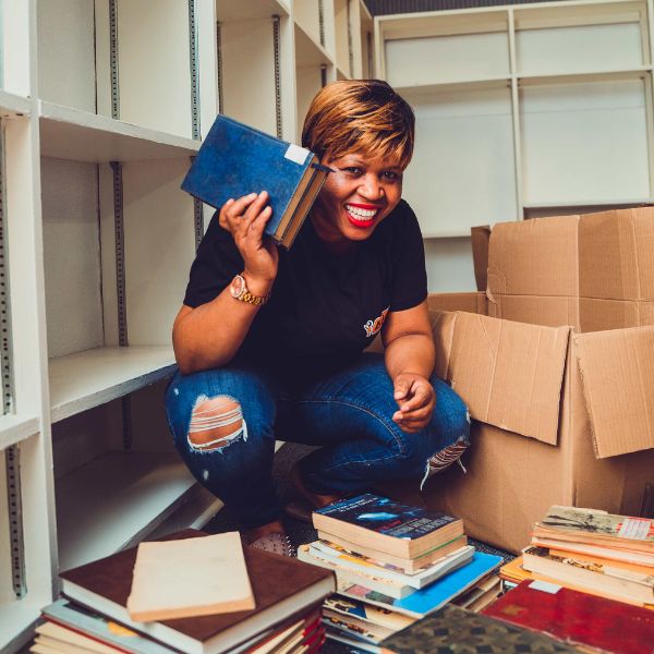 BIC staff restocking library